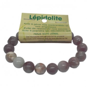 lépidolite bracelet moyennes boules