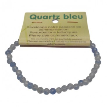 quartz bleu bracelet très petites boules