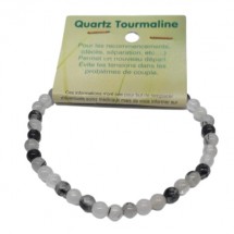 quartz tourmaline bracelet très petites boules