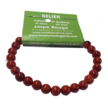 jaspe rouge bracelet moyennes boules (bélier)