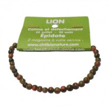 épidote (unakite) bracelet très petites boules (lion)