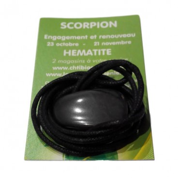 hématite galet percé (scorpion)