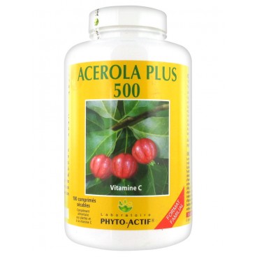 Acerola plus 500 - vitamine C - 100 comprimés