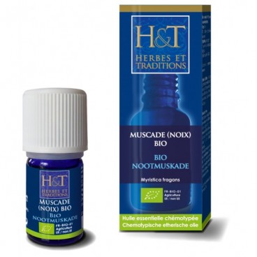 Muscade (noix) bio Huile essentielle 5ml