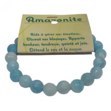 amazonite bracelet grandes boules à facettes