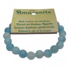 amazonite bracelet grandes boules à facettes