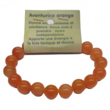aventurine orange bracelet grandes boules
