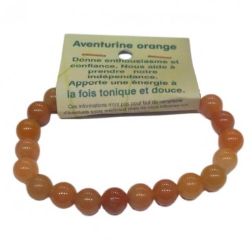 aventurine orange bracelet moyennes boules